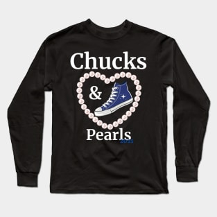 Chucks and Pearls 2021 Harris Biden Long Sleeve T-Shirt